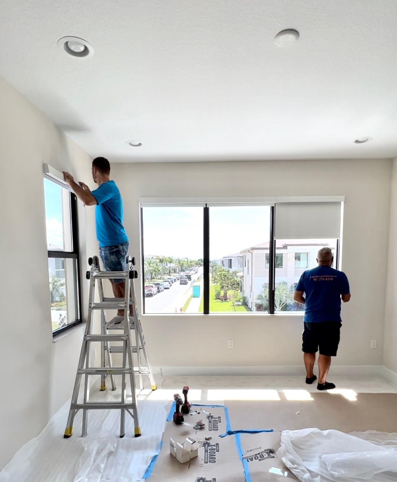 Window treatments installation