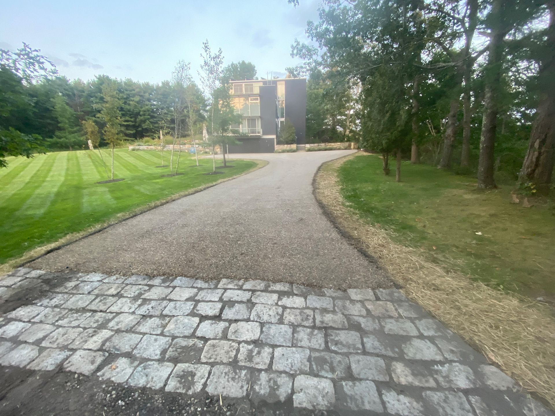 Tar and chip driveway