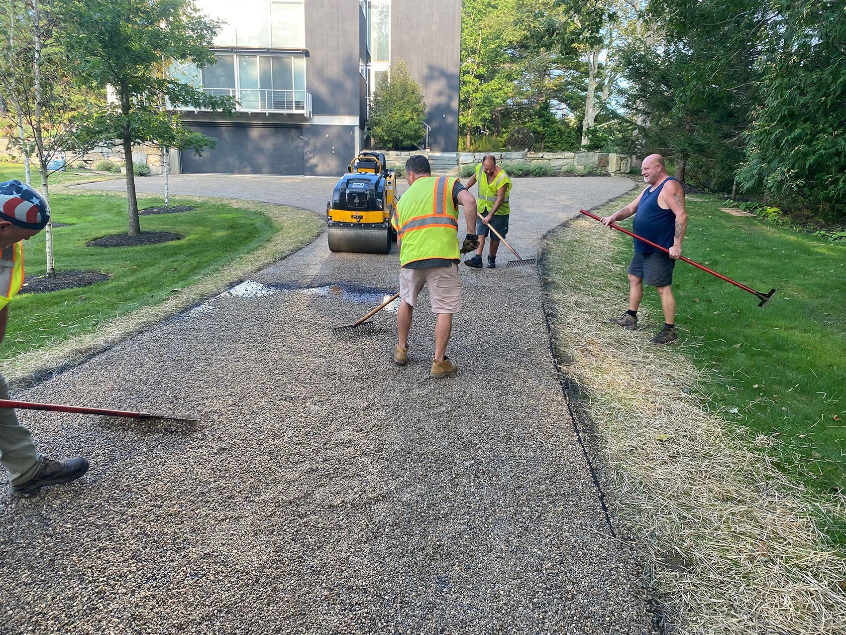 On-going tar and chip paving service