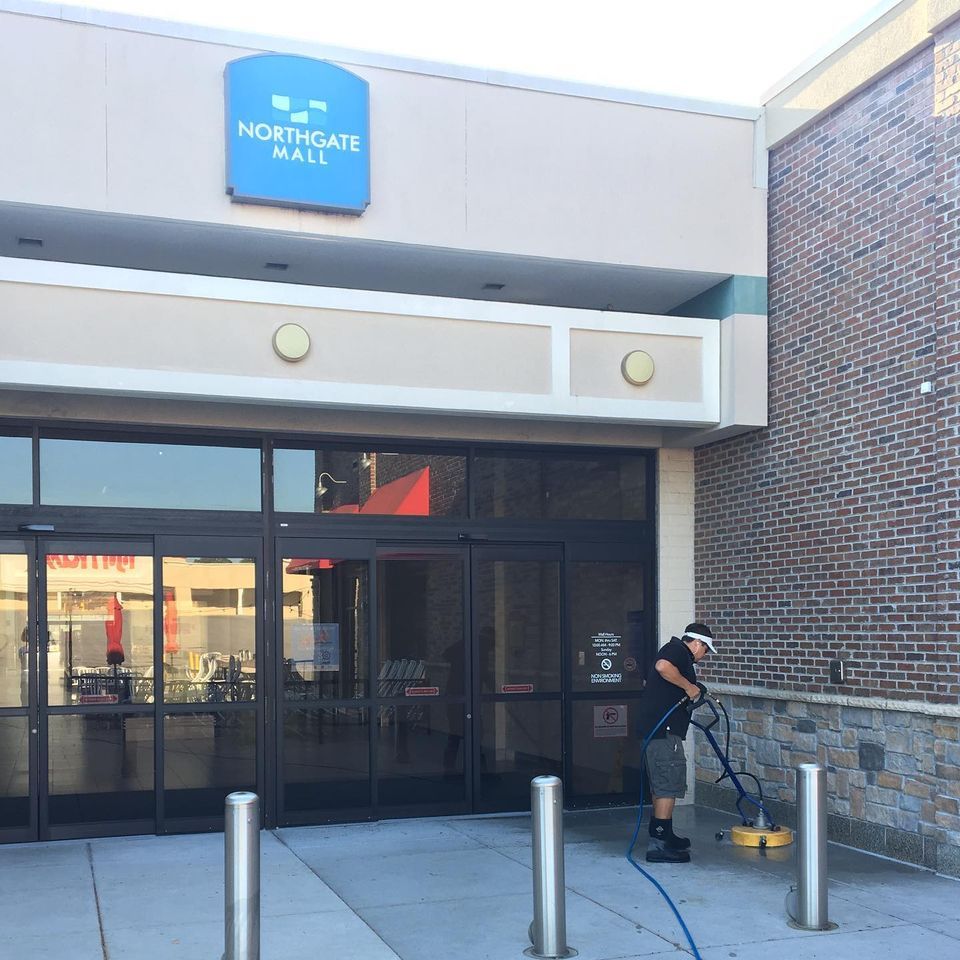 Power washing commercial establishments