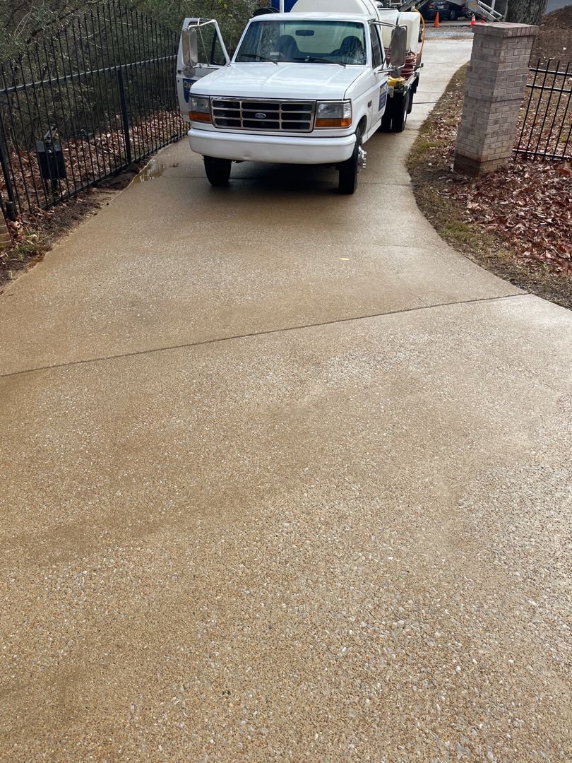 After driveway power washing