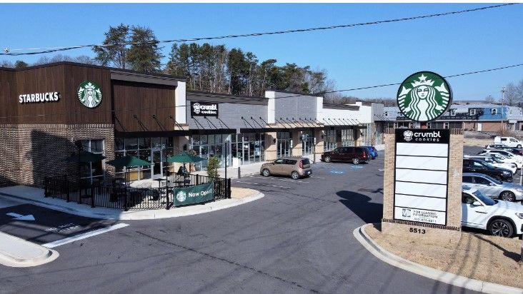 A before and after picture of a house with a propane tank on the side.