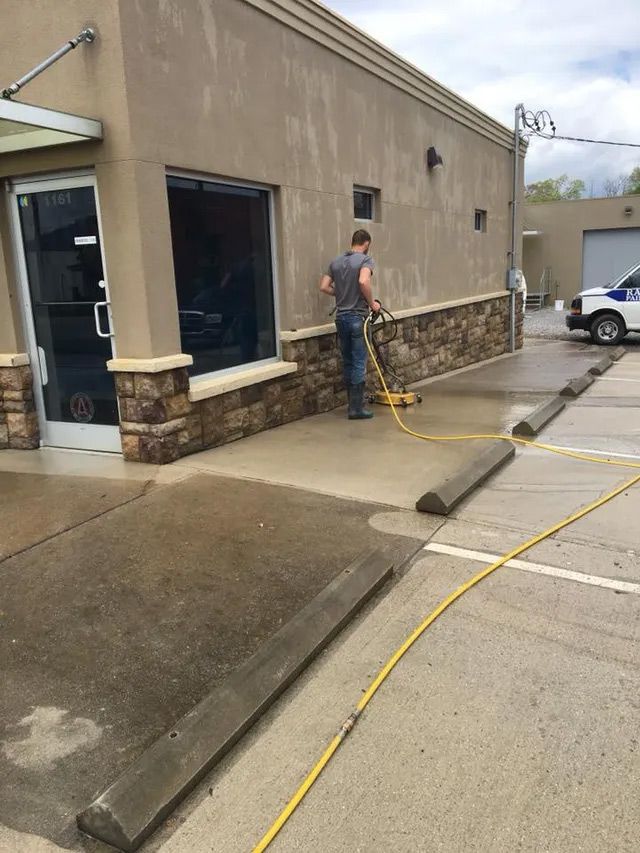 A before and after photo of a wooden staircase.