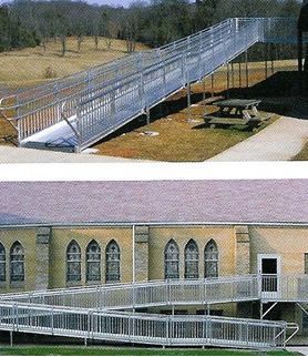 a picture of a ramp and a picture of a building