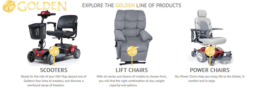 there are three different types of scooters, lift chairs, and power chairs