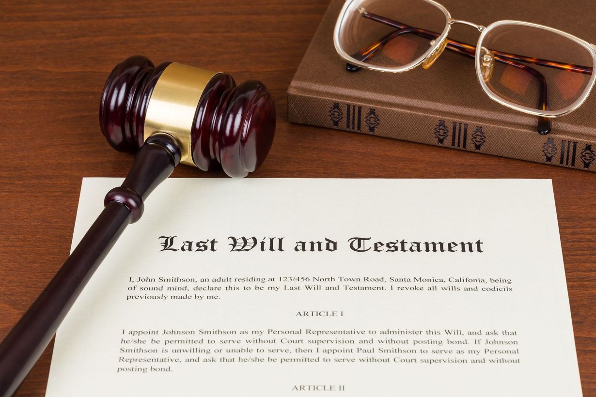 A wooden gavel rests on a 