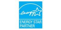 The energy star partner logo is blue and white with a star in the middle.