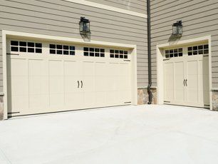 White Double Garage Door