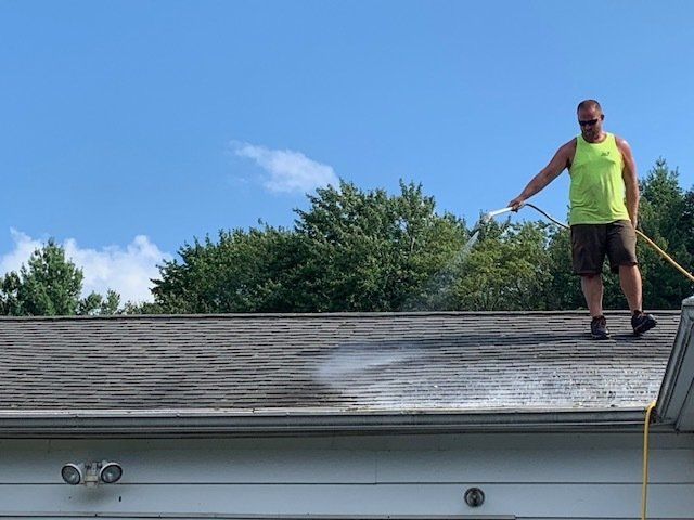 Roof washing service