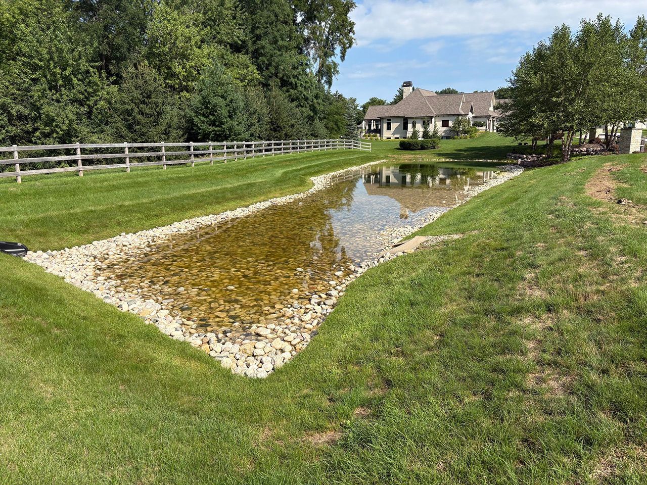 Storm water retention clean out after