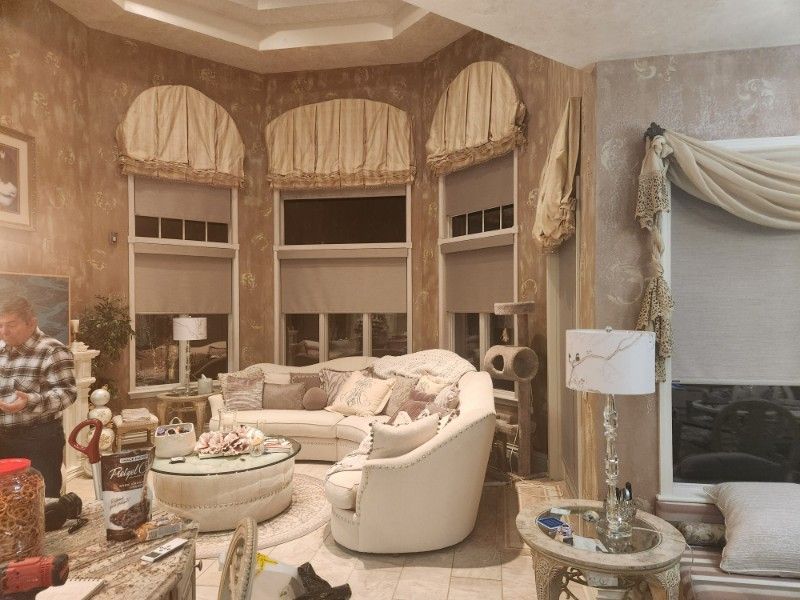 Layered windows treatments