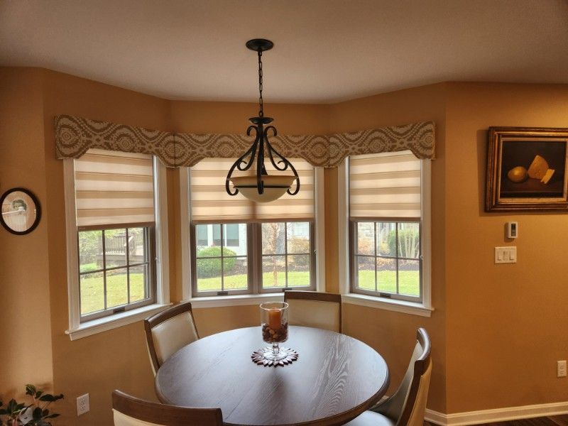 Windows valance with shading system