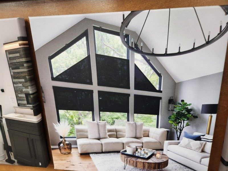 Motorized specialty shape blinds