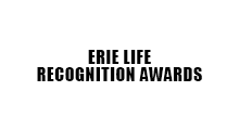 Erie Life Recognition Awards logo in black text on a white background.