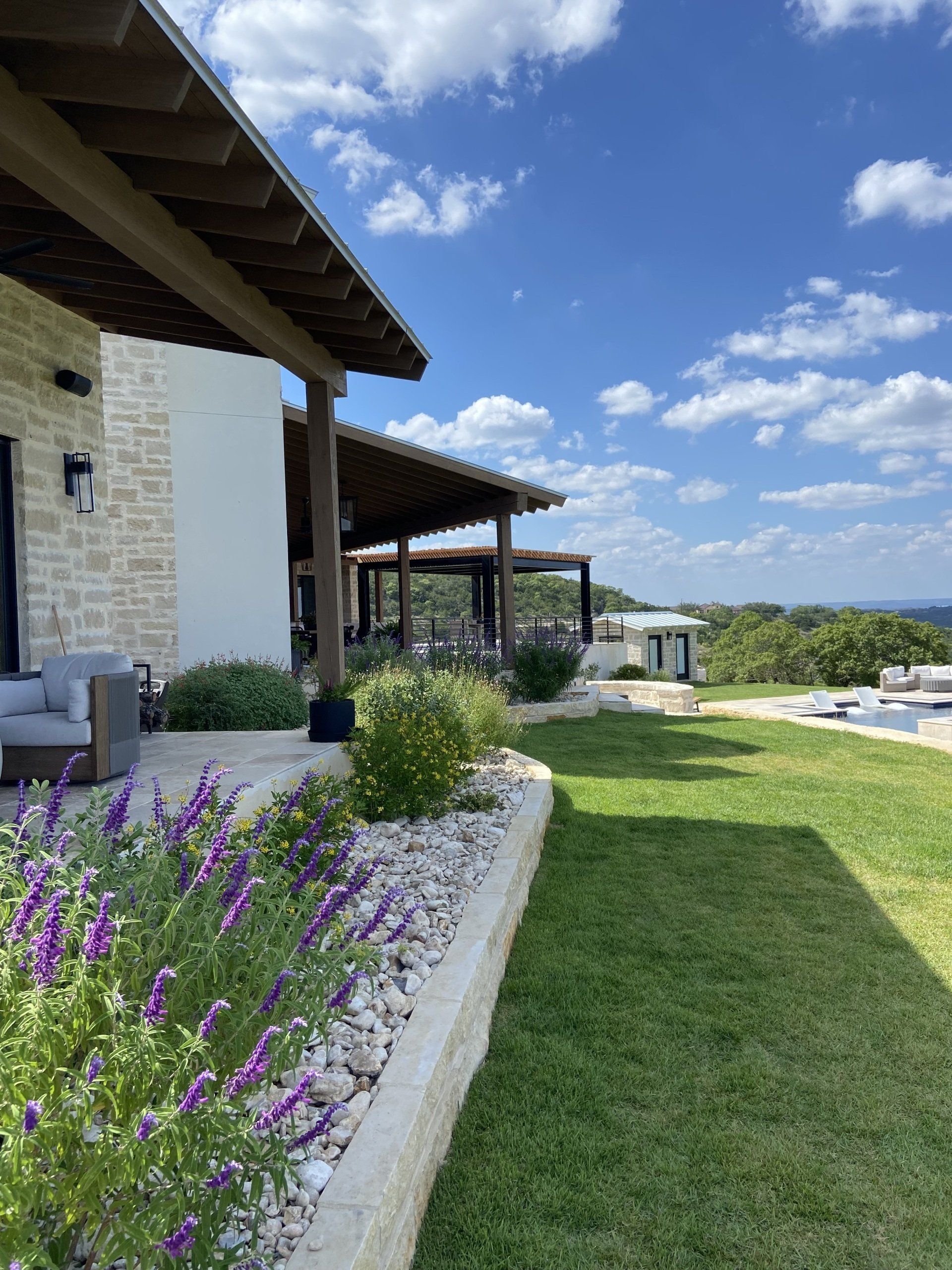 Purple flowers landscaping