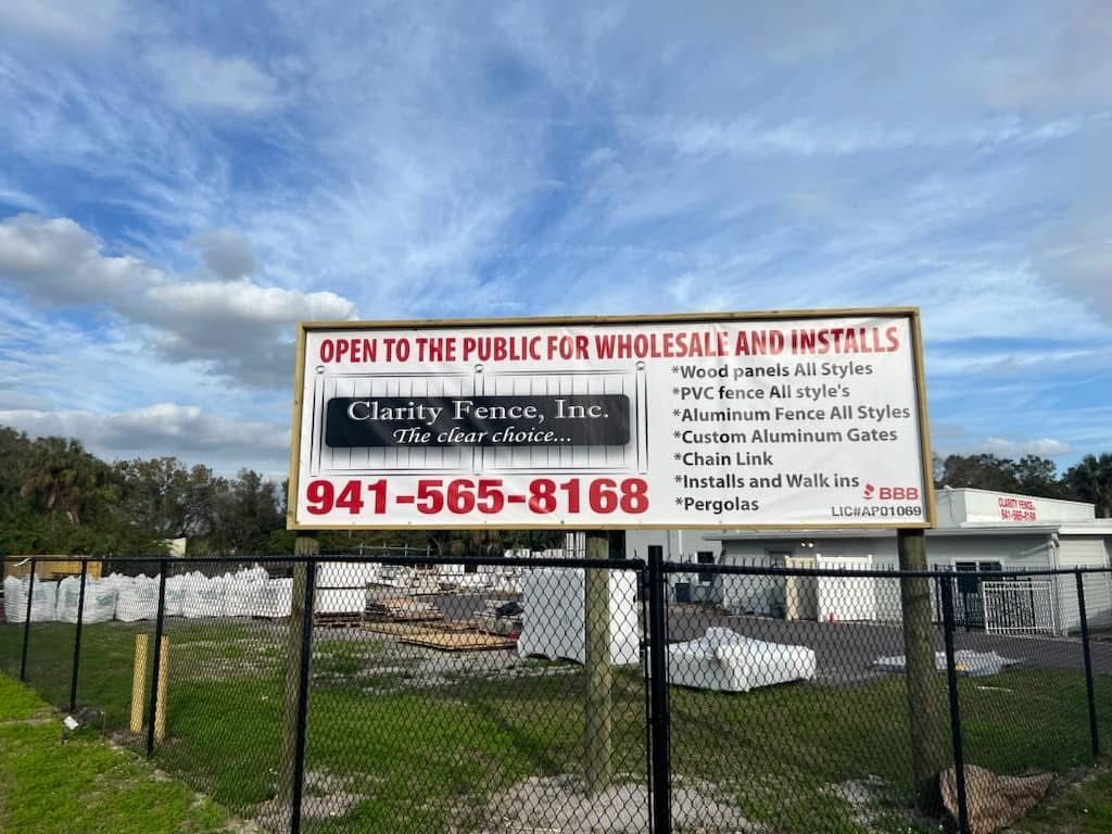 A sign that says open to the public for wholesale and installs