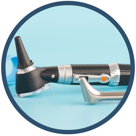 A close up of an ear scope