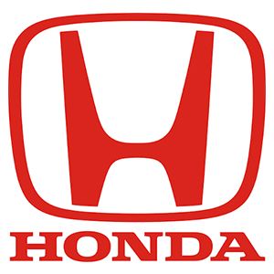 Honda logo in red with stylized H inside a rounded rectangle