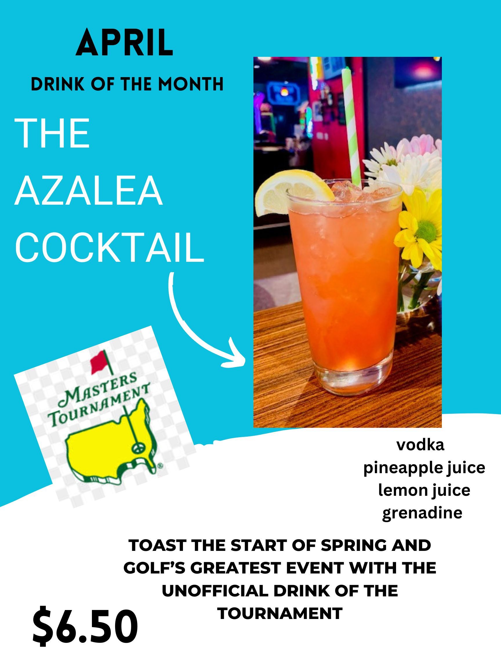 April Drink of the Month Flyer