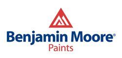 Benjamin Moore Paints logo: Red triangle icon with 
