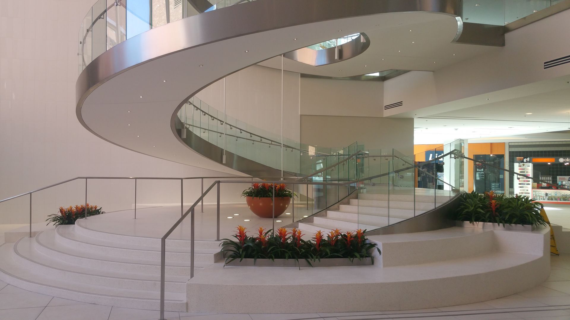 Hotel lobby with plants