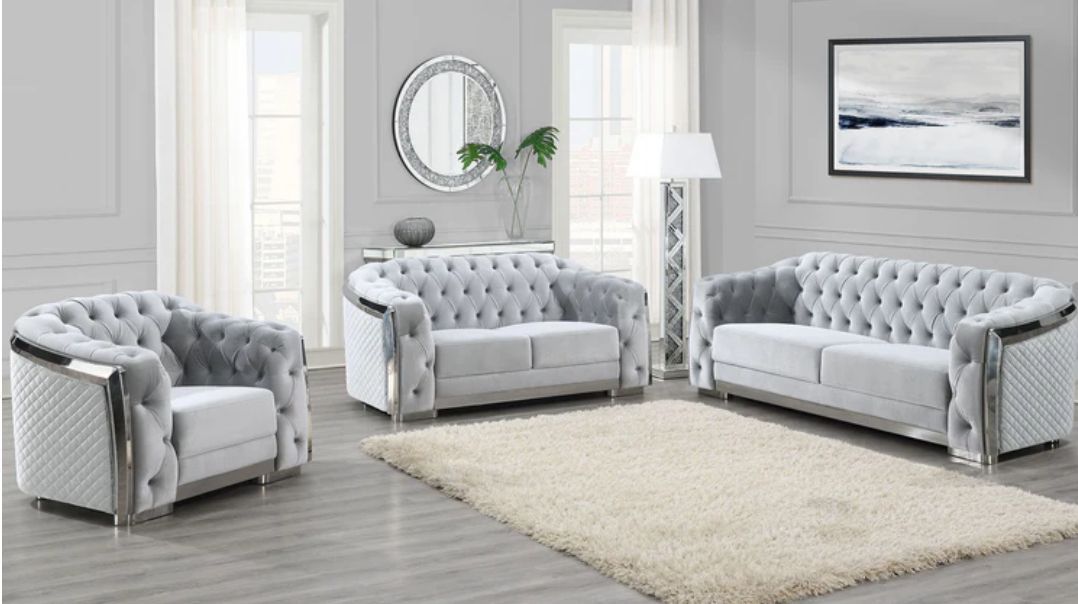 living room with white sofa