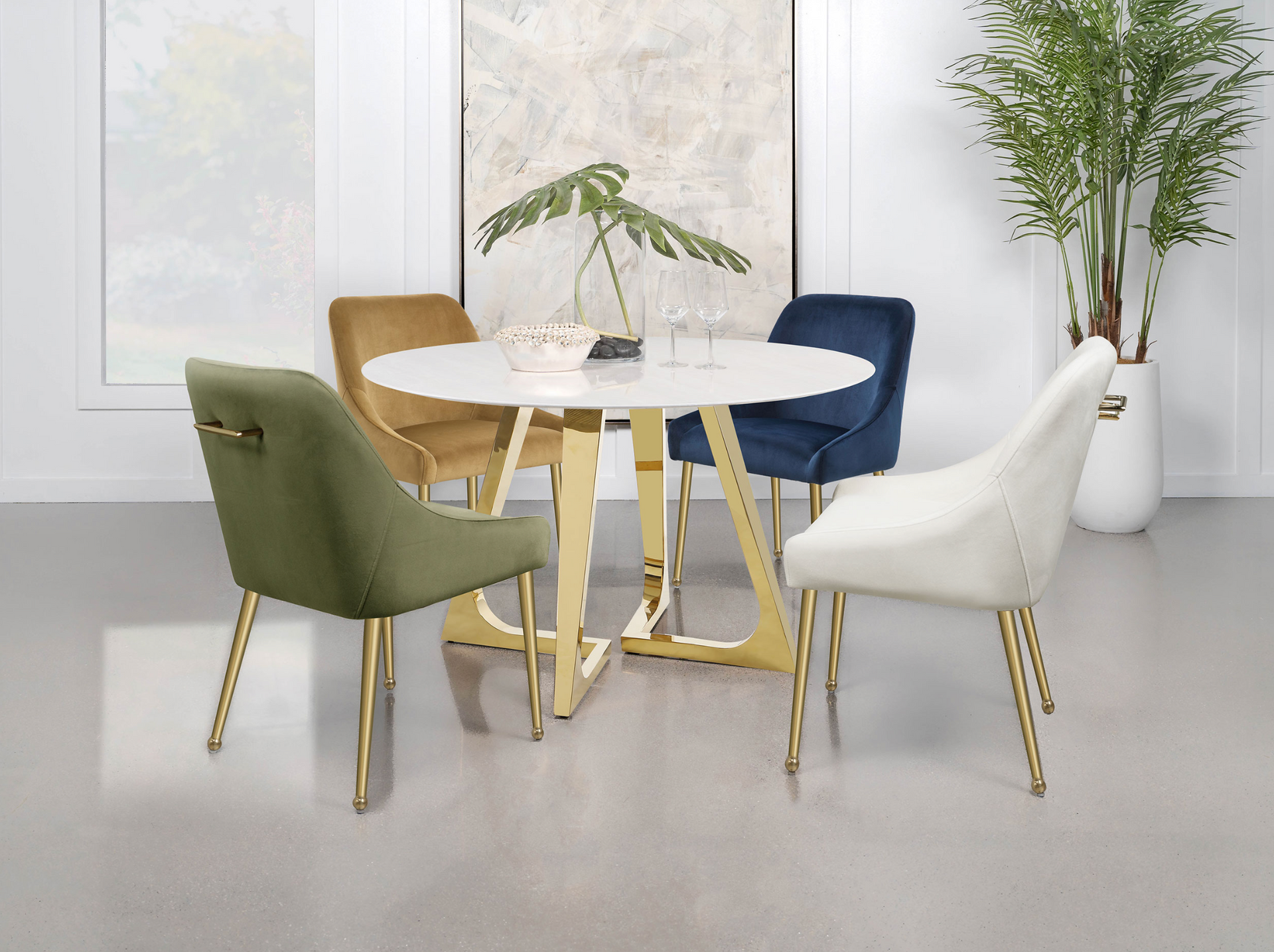 dining table and cabinet