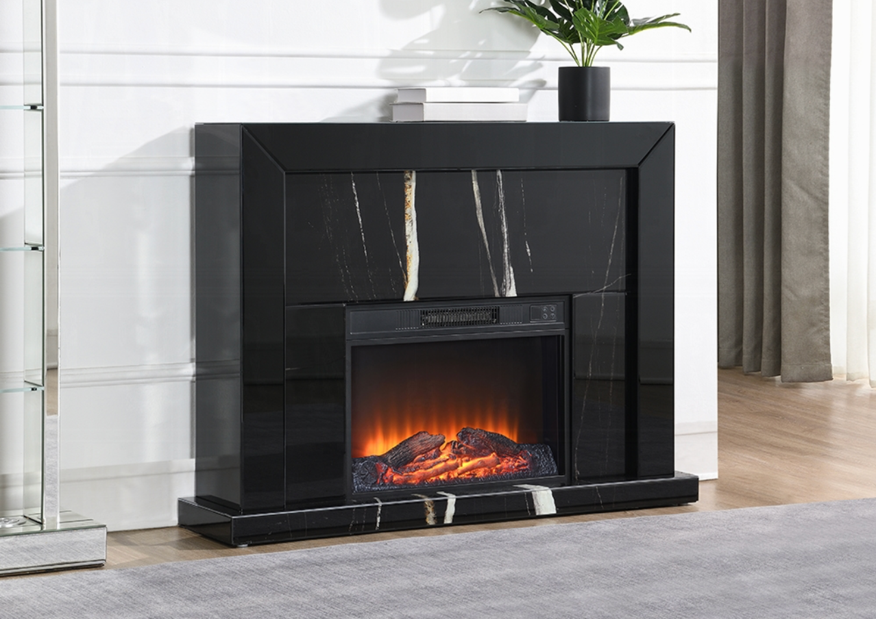 A living room with a couch and a coffee table