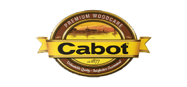 Cabot woodcare logo with a gold and brown color scheme.