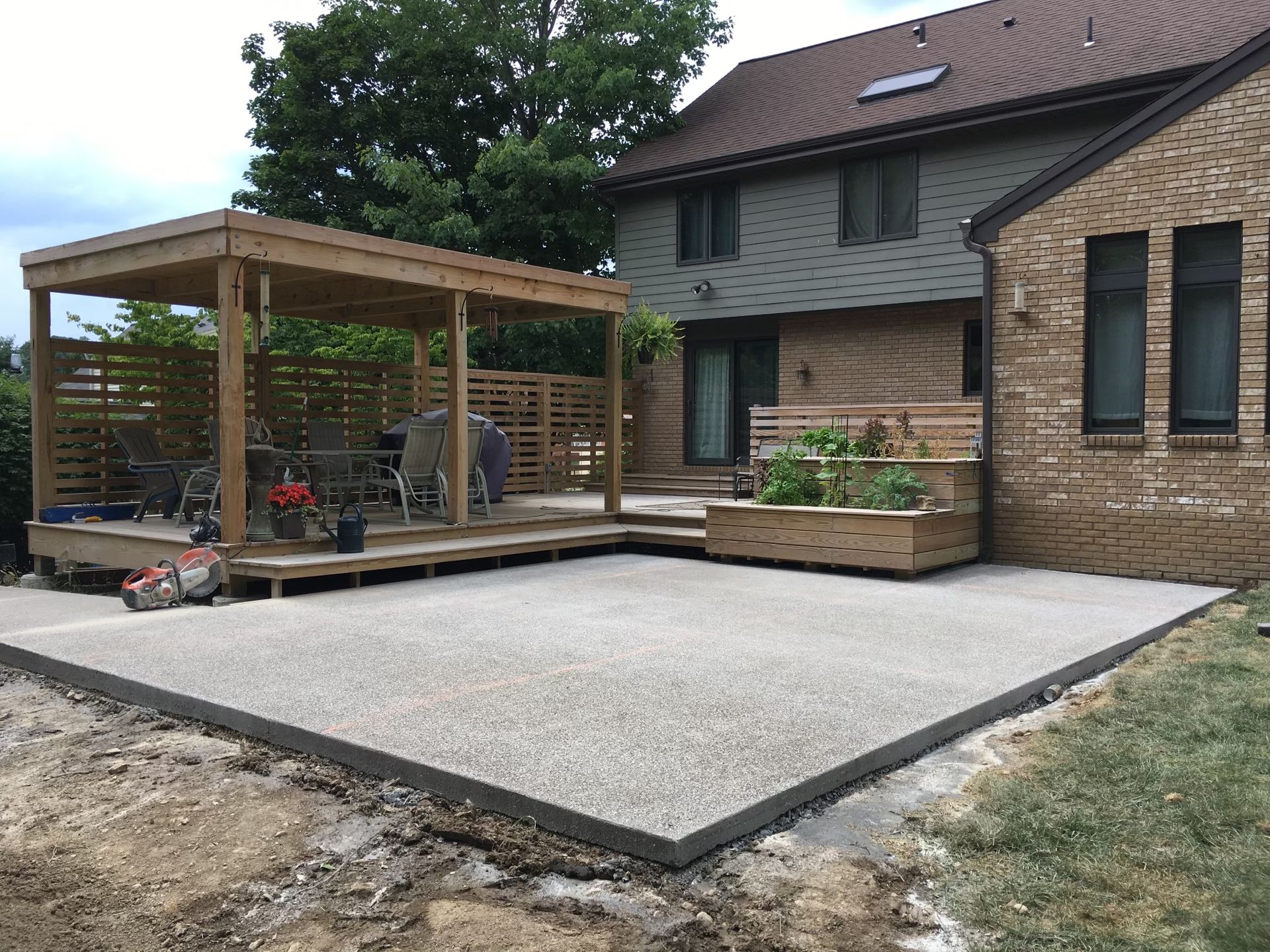 Concrete patio