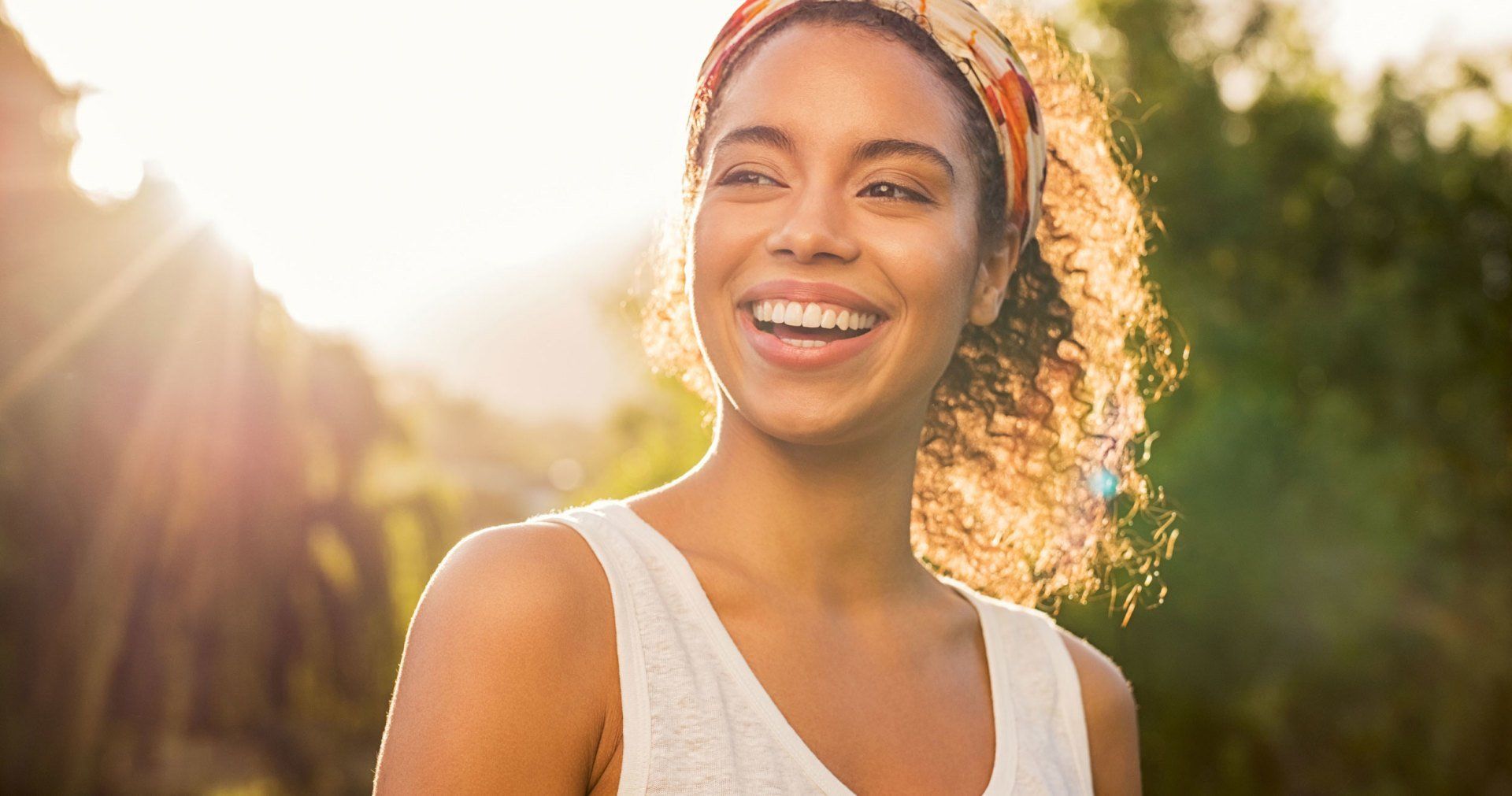 Woman with beautiful smile
