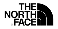 A black and white logo for the north face on a white background.