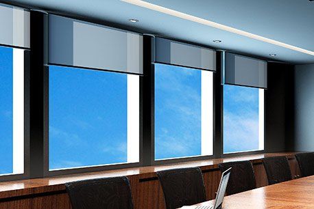 Commercial office motorized shades