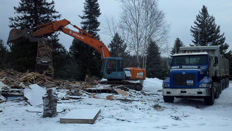 demolition service and truck