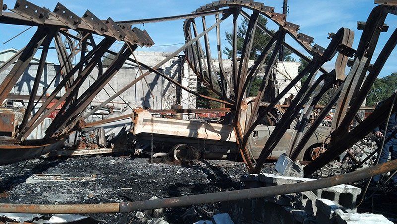 big metal from commercial building