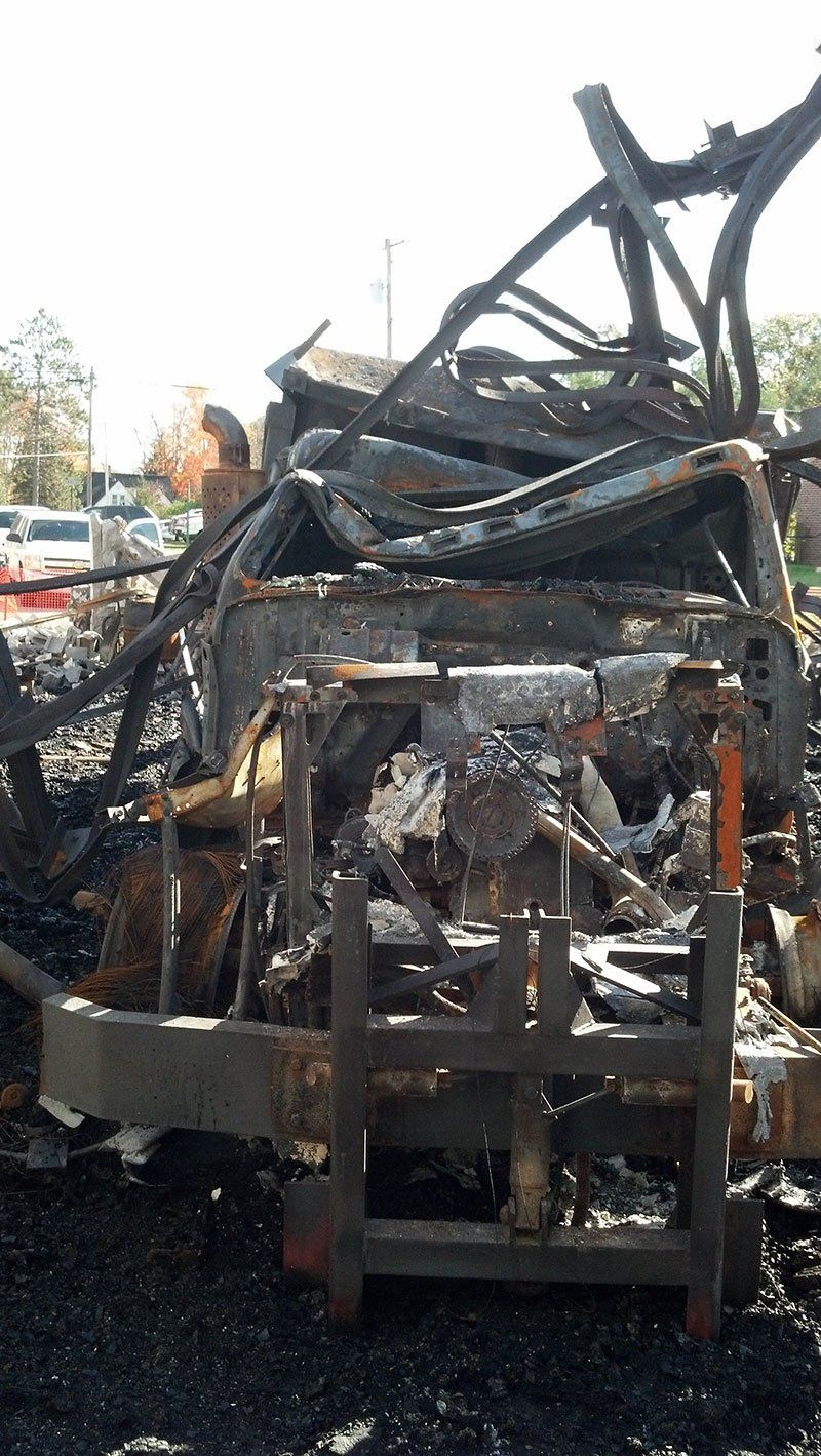 demolished commercial building