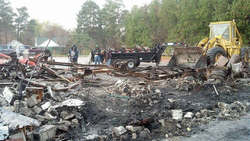 workers and scrap metal