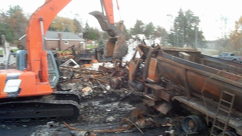 demolition equipment and scrap metal