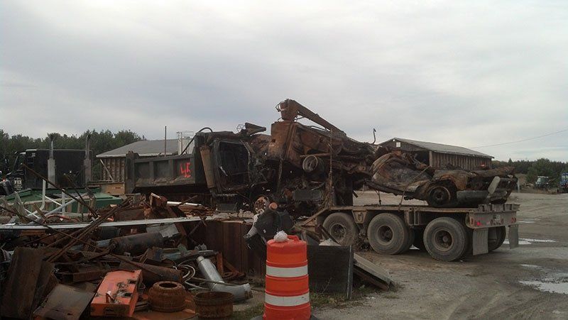 scrap metal of a vehicle