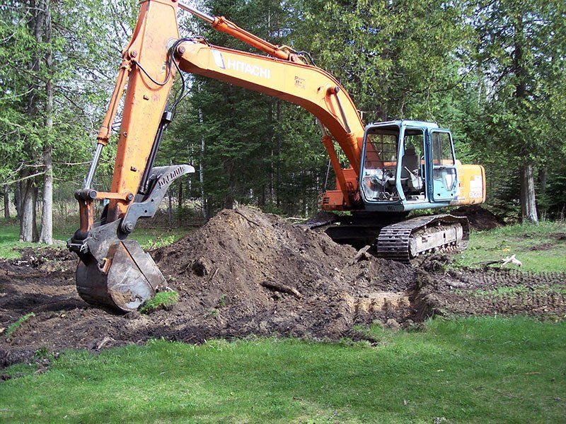cabin demolition equipment moving ground
