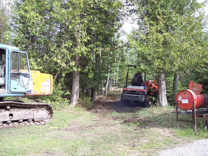 some demolition equipment