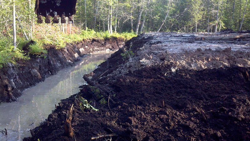wet land trenching