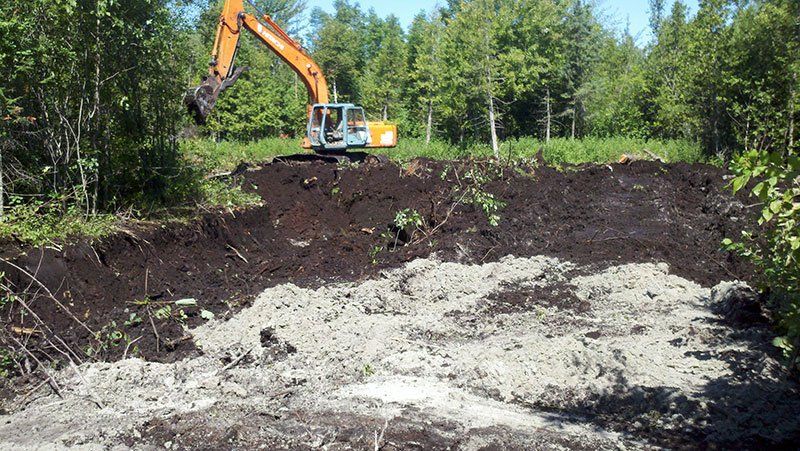 heavy equipment by the trench