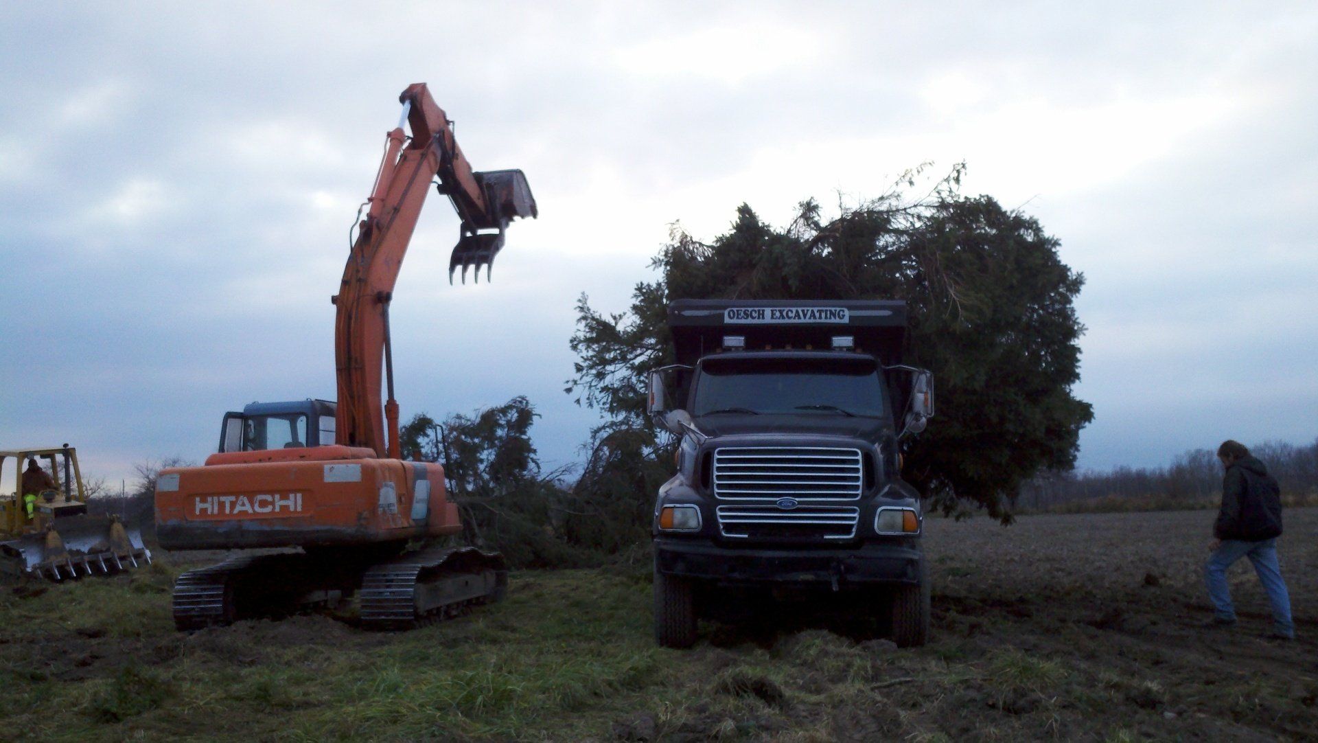 heavy equipment and truck