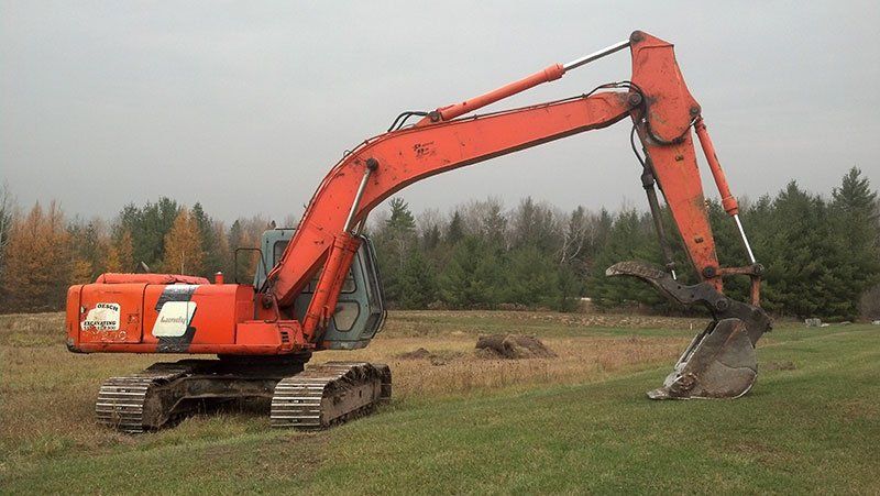 orange heavy equipment