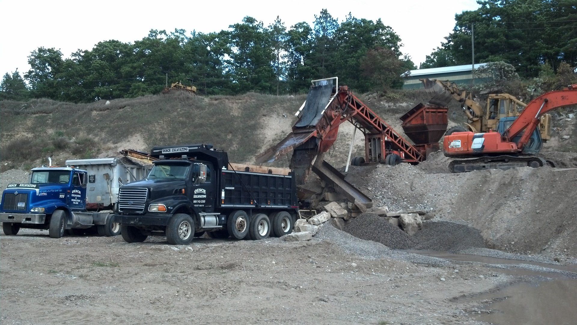 heavy-duty equipment moving ground
