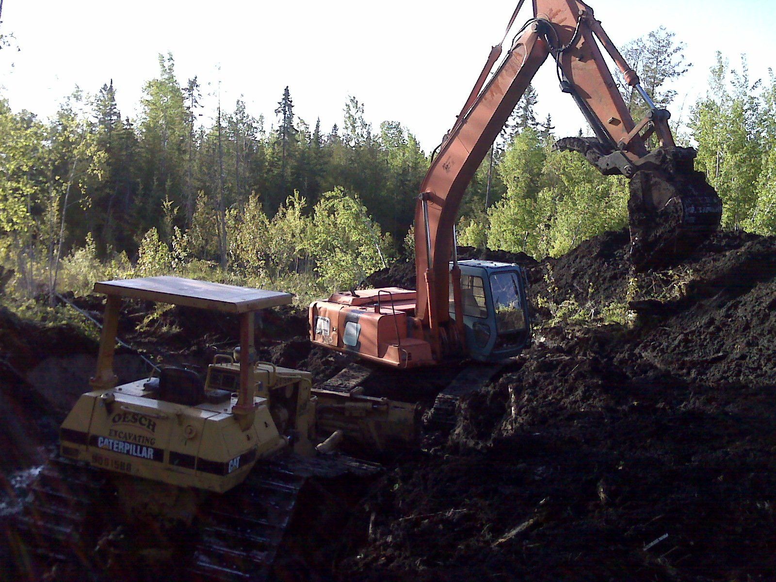 heavy equipment in operation