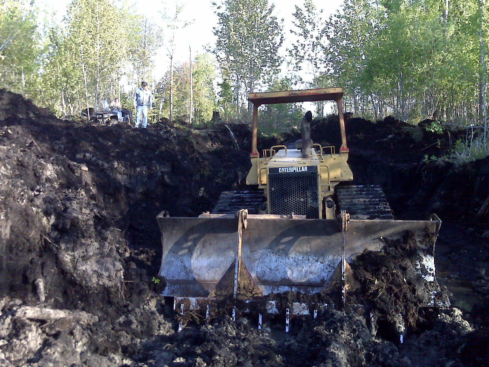 heavy equipment in excavation site