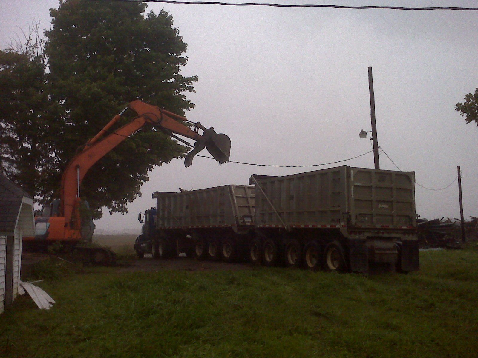 heavy equipment and truck
