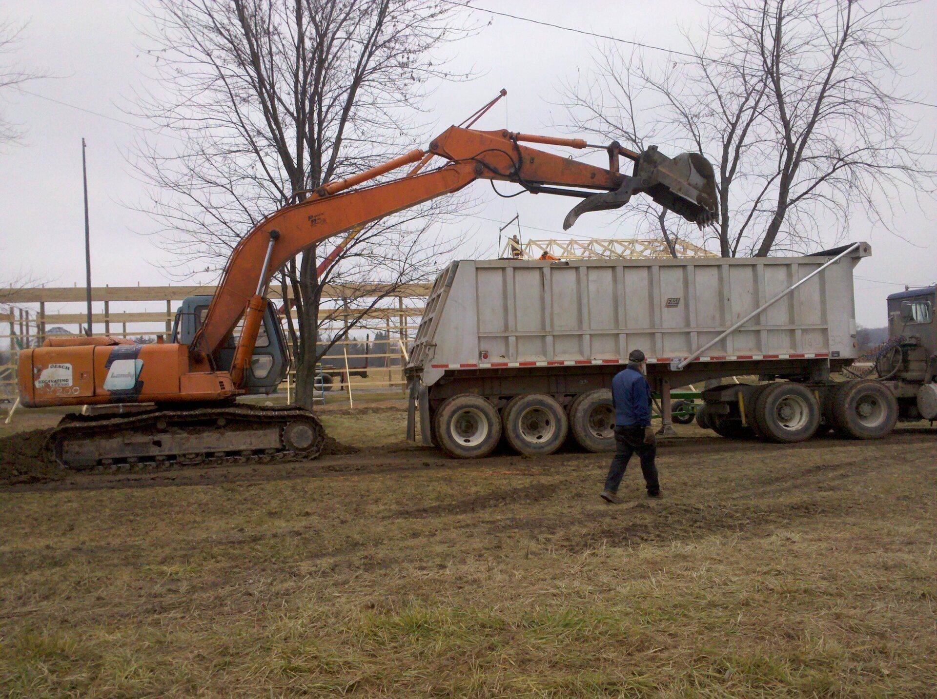 truck and equipment moving ground